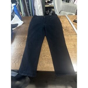 Gloria Vanderbilt Amanda Jeans Womens 14 Black Straight Leg Stretch Cotton Pants